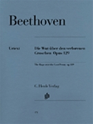 Rage Over The Lost Penny In G Op.129 by Beethoven Ludwig van for Piano