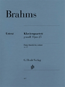 Piano Quartet In G Minor Opus 25 by Brahms Johannes for Piano Quartet