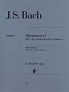 Sonatas Volume 1 by Bach Johann Sebastian for Flute and Piano