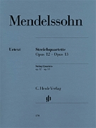 String Quartets Opus 12 & 13 by Mendelssohn Felix for Str Quartet (Urtext)