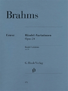 Handel Variations Opus 24 by Brahms Johannes for Piano