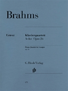 Piano Quartet Opus 26 In A Major by Brahms Johannes for Piano Quartet
