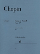 Fantasie Opus 49 F Minor by Chopin Frederic for Piano