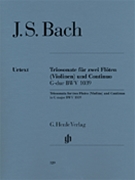 Trio Sonata In G Bwv 1039 by Bach Johann Sebastian - Eppstein H - for Violin Duet