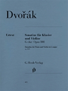Sonatine In G Major Opus 100 by Dvorak Antonin for Violin and Piano