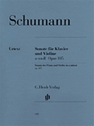 Sonata In A Minor Opus 105 by Schumann Robert for Violin and Piano (Op 105)