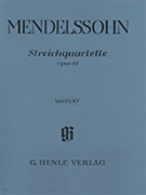 String Quartets Opus 44/1-3 by Mendelssohn Felix for Str Quartet (Urtext)