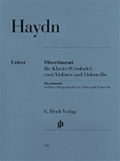 Divertimenti for Piano (Cembalo) with 2 Violins and Violoncello by Haydn Joseph for Piano Trio