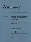 Trio for Piano Clarinet (Violin) and Violoncello in D-minor Op. 3 by Zemlinsky Alexander for Chamber En