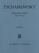 Chanson Triste Opus 40 #2 by Tchaikovsky Pyotr Ilyich for Piano