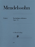 Variations Serieuses Opus 54 by Mendelssohn Felix for Piano