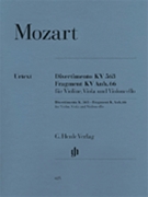 Divertimento Kv 563 by Mozart Wolfgang Amadeus for String Trio (Urtext)
