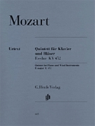 Quintet K452 In E Flat by Mozart Wolfgang Amadeus for Woodwind Quartet w/ (Urtext)