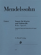 Sonata Opus 45 by Mendelssohn Felix for Cello and Piano