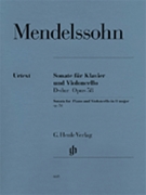 Sonata Opus 58 by Mendelssohn Felix for Cello and Piano