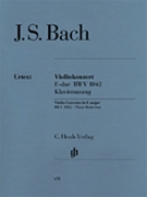 Concerto In E Major Bwv 1042 by Bach Johann Sebastian for Violin and Piano