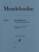 Quartet In F Minor by Mendelssohn Felix for Str Quartet