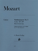 Violin Concerto #5 In A Major K219 by Mozart Wolfgang Amadeus for Violin and Piano