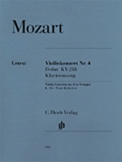 Violin Concerto #4 In D Major K218 by Mozart Wolfgang Amadeus for Violin and Piano
