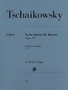 Six Pieces For Piano Opus 19 by Tchaikovsky Pyotr Ilyich for Piano