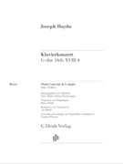 Concerto for Piano (Harpsichord) and Orchestra G Major Hob.XVIII:4 by Haydn Joseph for