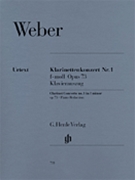 Clarinet Concerto #1 In F Minor Opus 73 by Weber Carl Maria von for Bb Clarinet and Piano (Urtext)