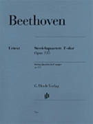 String Quartet In F Major Opus 135 by Beethoven Ludwig van - Cadenbach Rainer - for Str Quartet