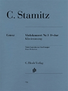 Viola Concerto #1 In D Major by Stamitz Carl for Viola and Piano (Urtext)