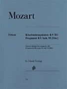 Clarinet Quintet Kv581/fragment K Anh91 by Mozart Wolfgang Amadeus for Str Quartet W (Urtext)
