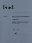 Romance For Viola In F Major Opus 85 by Bruch Max - Gertsch Norbert - for Viola and Piano
