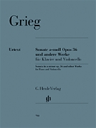 Sonata In A Minor Opus 36 & Other Works by Grieg Edvard for Cello and Piano (Urtext)