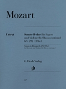 Sonata In B-fl Major K292(196c) by Mozart Wolfgang Amadeus - Wolfgang Kostujak - for Bassoon and Piano