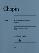 Sonata Opus 4 C Minor by Chopin Frederic for Piano