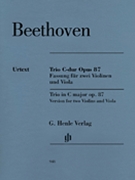 Trio Opus 87 C Major by Beethoven Ludwig van - Voss Egon - for String Trio