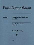 Complete Piano Works Volume 1 by Mozart Franz Xaver - Nottelmann/koenen - for Piano