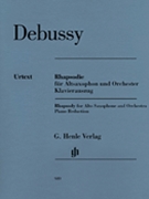 Rhapsody For Alto Sax & Orchestra by Debussy Claude - Heinemann Ernst-gun - for Alto Saxophone and Piano
