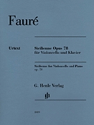 Sicilienne for Violoncello and Piano Op. 78 by Faure Gabriel for Score and Parts