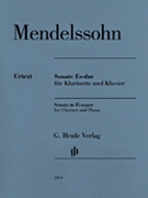 Sonata In E-flat Major by Mendelssohn Felix - Herttrich Ernst - for Clarinet Solo