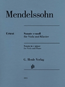 Sonata In C Minor by Mendelssohn Felix - Herttrich Ernst - for Viola and Piano
