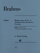 Waltz Op. 39 No. 15 by Brahms Johannes for Piano