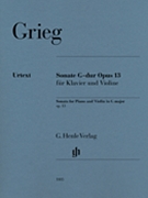 Violin Sonata G Major Op. 13 by Grieg Edvard for Violin