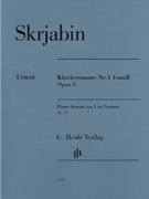Sonata No 1 in F minor Opus 6 by Scriabin Alexander for Piano
