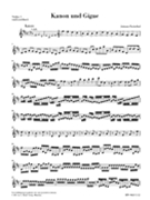 Canon and Gigue for Three Violins and Basso Continuo in D Major by Pachelbel Johann for