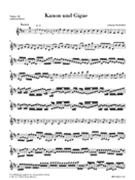 Canon and Gigue for Three Violins and Basso Continuo in D Major by Pachelbel Johann for