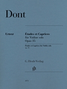 Etudes and Caprices for Violin Solo Op. 35 by Dont Jakob for Violin and Piano
