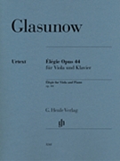 Elegie Opus 44 by Glazunov Alexander for Viola and Piano