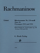Piano Sonata No. 2 Op. 36 B-Flat Minor by Rachmaninoff Sergei for Piano