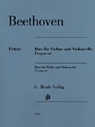 Duo for Violin and Violoncello Fragment by Beethoven Ludwig van for Duet