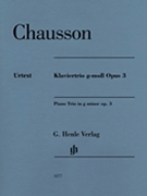 Piano Trio in G minor Op. 3 by Chausson Ernest for Score