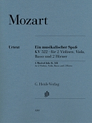 A Musical Joke K. 522 For 2 Violins Viola Basso And 2 Horns In F Parts by Mozart Wolfgang Amadeus for Chamber En